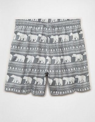 AEO Polar Bears Flannel Pocket Boxer