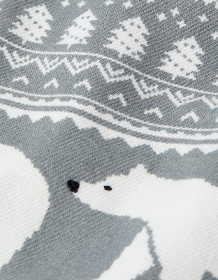 AEO Polar Bears Flannel Pocket Boxer