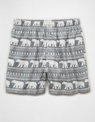 AEO Polar Bears Flannel Pocket Boxer