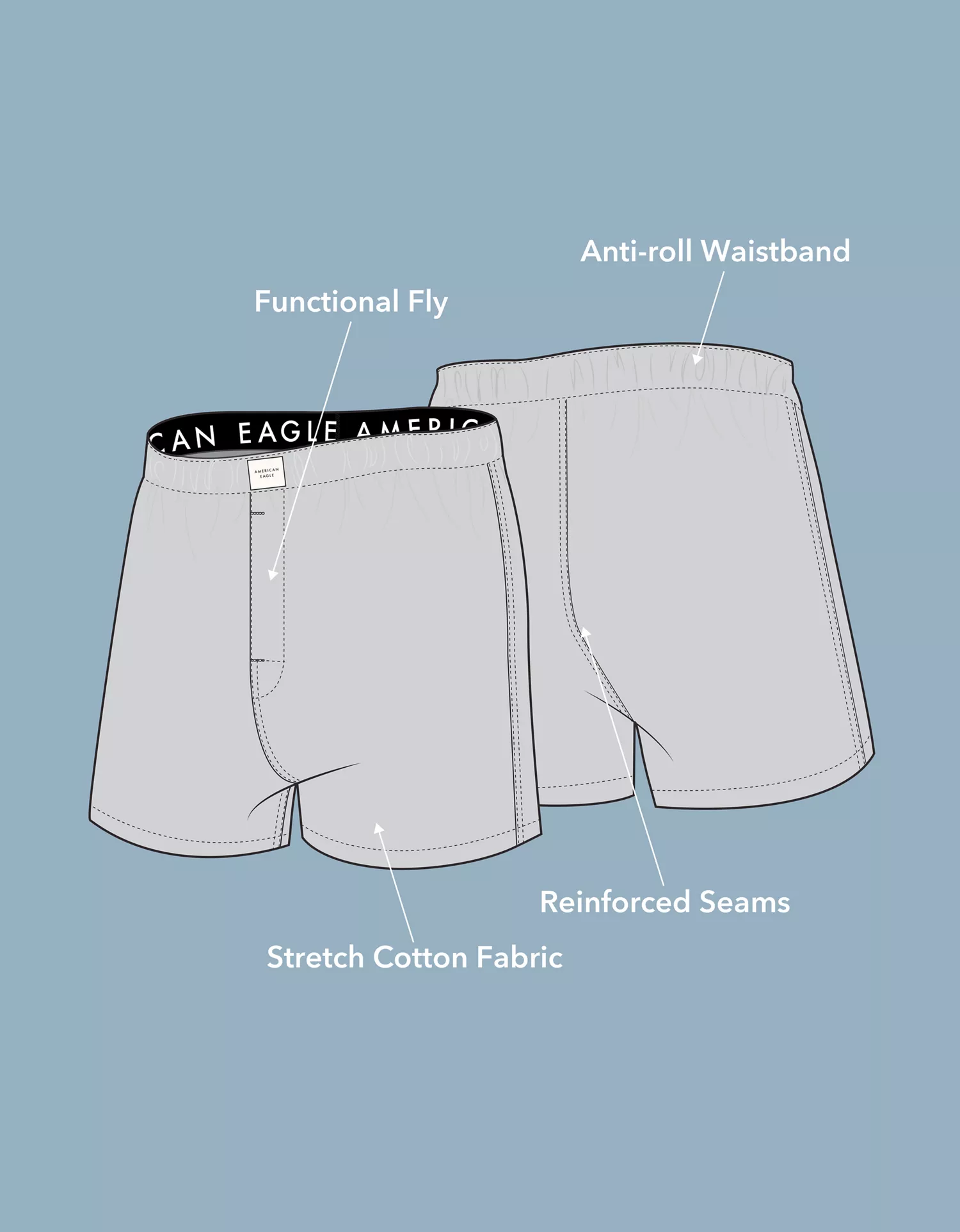 AEO Men's Halloween Stretch Cotton Boxer Short - thumbnail 5