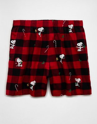 AEO Snoopy Flannel Pocket Boxer | American Eagle