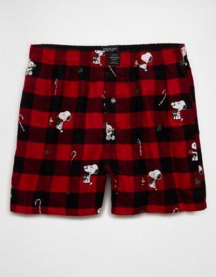 AEO Snoopy Flannel Pocket Boxer