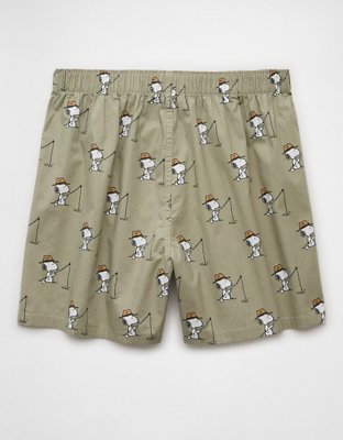Caleçon boxeur extensible Snoopy à la pêche pour hommes AEO