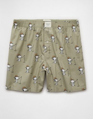 AEO Men's Snoopy Fishing Stretch Boxer Short