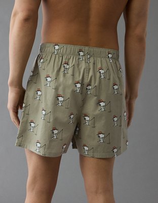 AEO Mens Snoopy Fishing Stretch Boxer Short