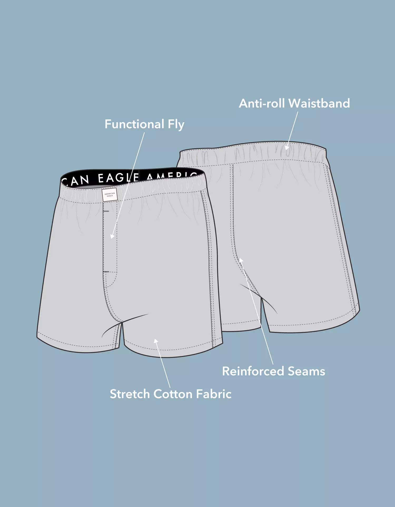 AEO Men's Money Stretch Cotton Boxer Short - thumbnail 6