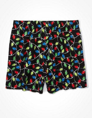 Мужские брюки American Eagle AEO Xmas Lights Flannel Boxer Short — фото 2