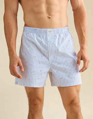 AEO Men's Candy Cane Stretch Cotton Boxer Short