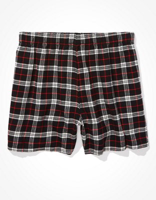 Мужские брюки American Eagle AEO Plaid Flannel Boxer Short — фото 4