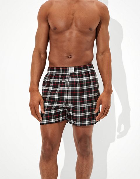 Мужские брюки American Eagle AEO Plaid Flannel Boxer Short