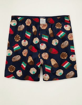 Трусы-боксеры AEO Italian Cookies для мужчин, хлопок-стрейч — American Eagle, цвет: Тёмно-синий — фото 3