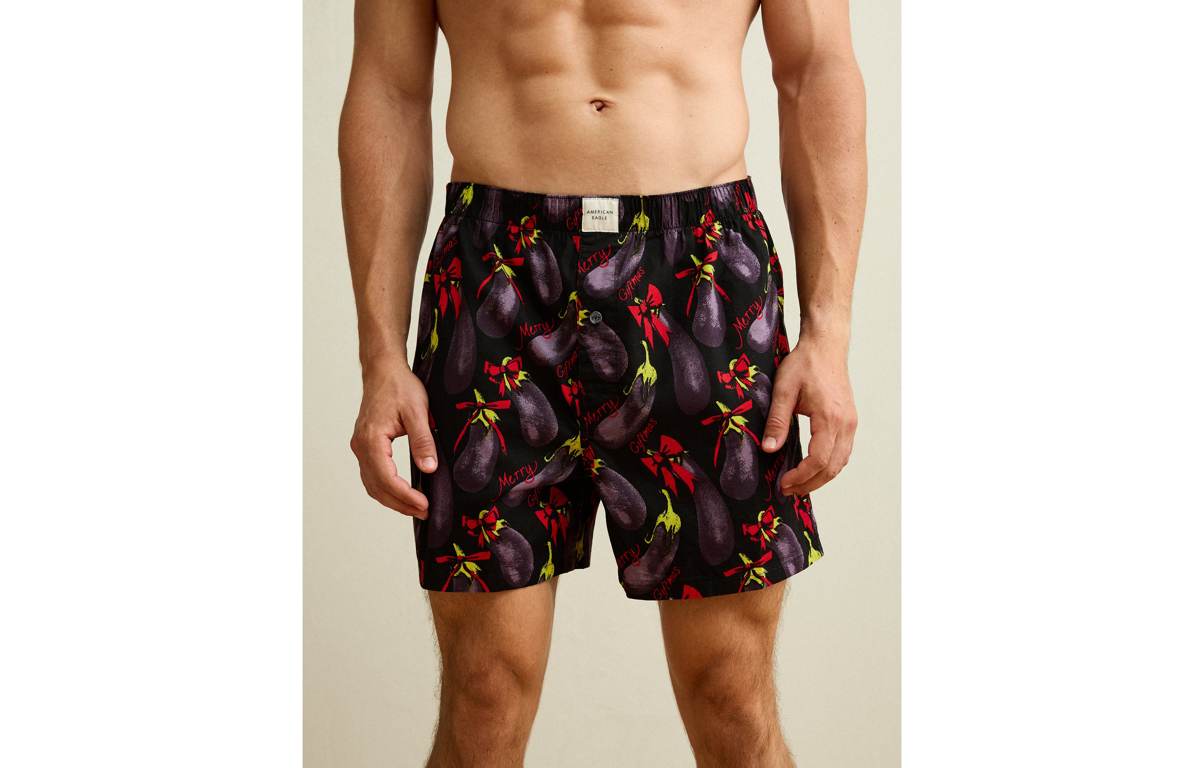 AEO Men's Eggplant Stretch Cotton Boxer Short