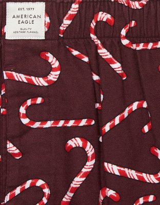 Мужские брюки American Eagle AEO Candy Canes Flannel Boxer Short — фото 5