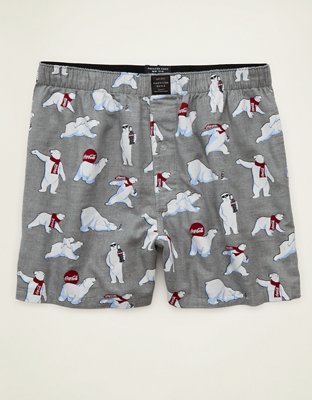 AEO Men's Coca Cola Flannel Pocket Boxer Short