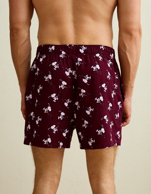 AEO Men's Snoopy Flannel Pocket Boxer Short