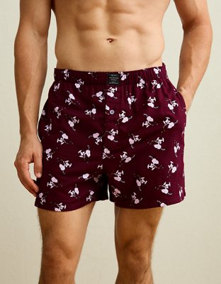 AEO Men's Snoopy Flannel Pocket Boxer Short