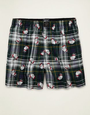 AEO Men's Snoopy Flannel Pocket Boxer Short