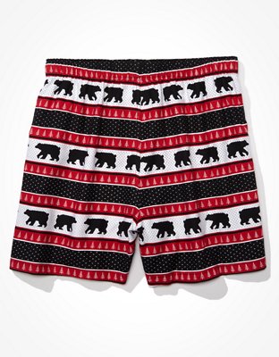 Мужские брюки American Eagle AEO Polar Bear Flannel Boxer Short — фото 3