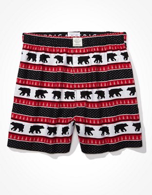 Мужские брюки American Eagle AEO Polar Bear Flannel Boxer Short — фото 2