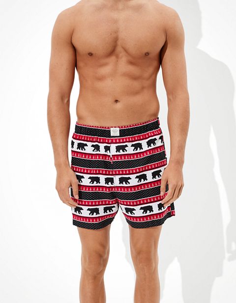 Мужские брюки American Eagle AEO Polar Bear Flannel Boxer Short