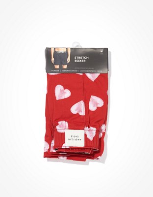 Мужские брюки American Eagle AEO Painted Hearts Stretch Boxer Short — фото 5