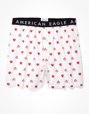 boxer shorts with hearts on them