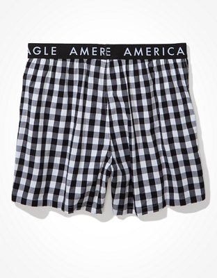 Мужские брюки American Eagle AEO Plaid Stretch Boxer Short — фото 4