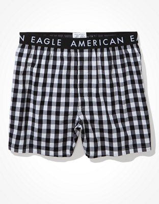 Мужские брюки American Eagle AEO Plaid Stretch Boxer Short — фото 3