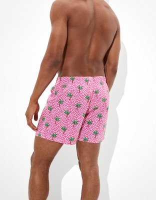 Мужские брюки American Eagle AEO Pink Palms Stretch Boxer Short — фото 2