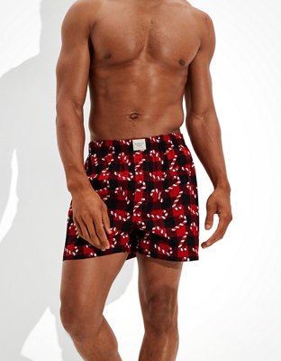 AEO Plaid Candy Canes Stretch Boxer Short