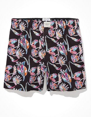 Мужские брюки American Eagle AEO Tropical Palm Stretch Boxer Short — фото 3