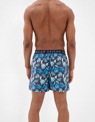 Мужские брюки American Eagle AEO Palm Print Stretch Boxer Short — фото 2