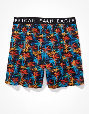 Мужские брюки American Eagle AEO Neon Palm Trees Stretch Boxer Short — фото 4