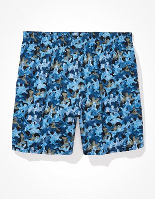 Мужские брюки American Eagle AEO Blue Camo Stretch Boxer Short — фото 3