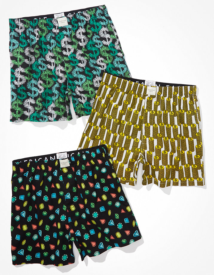 AEO Printed Stretch Boxer Short 3-Pack