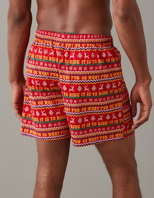 AEO Jingle Bells Print Stretch Boxer Short