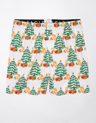 AEO Christmas Tree Bears Stretch Boxer Short