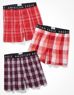 AEO Plaid Stretch Boxer Short 3-Pack