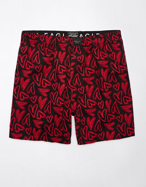 Мужские брюки American Eagle AEO Valentine Hearts Stretch Boxer Short