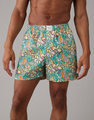 【韓国人気★RECTO】SUMMER BOXER SHORTS セピアベージュ Summer Lovers Elastic Pinstripe Boxer Shorts