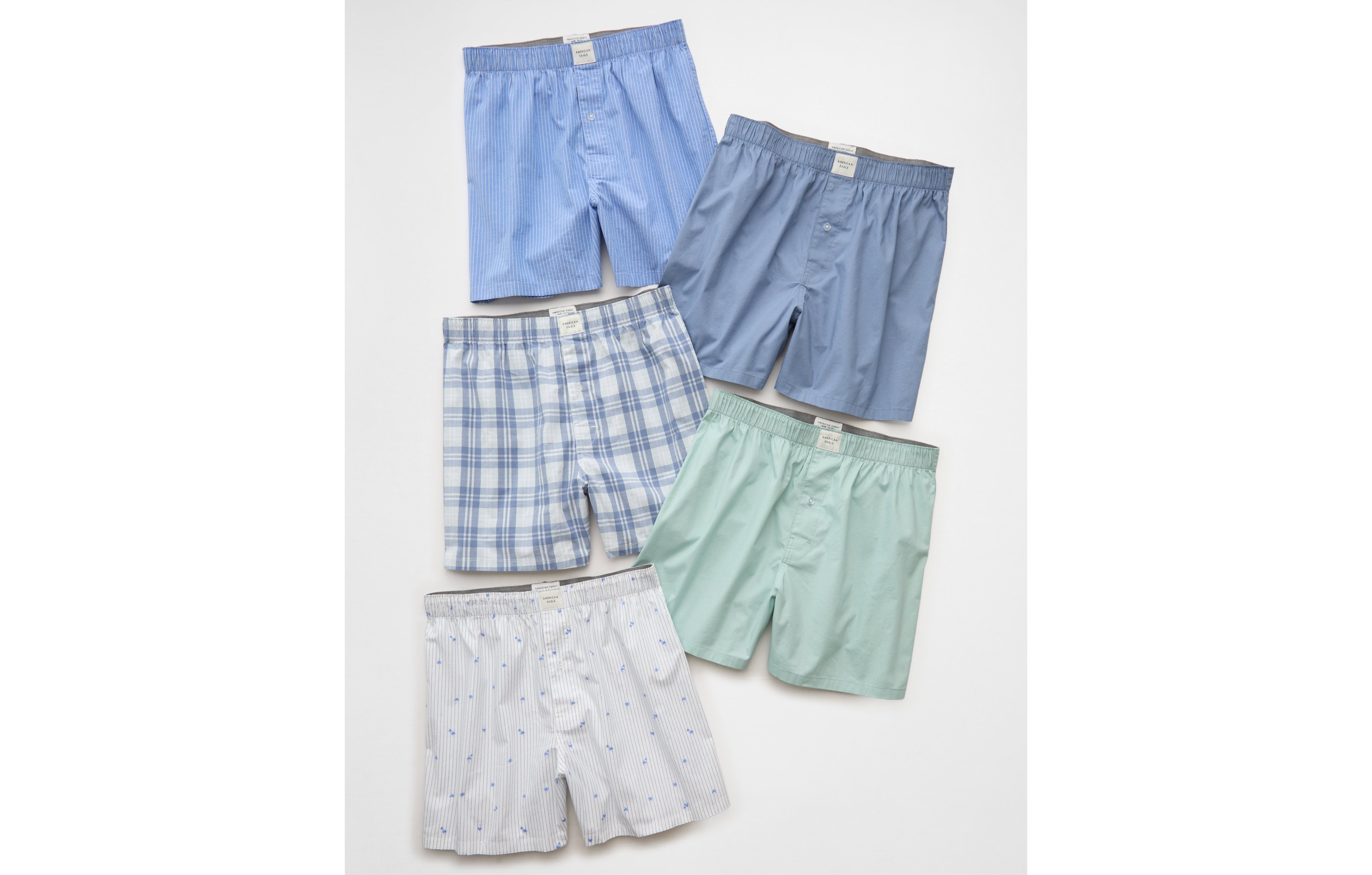 AEO Men's Stretch Cotton Boxer Short 5-Pack