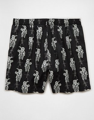 AEO Men's Glow-In-The-Dark Skull Halloween Stretch Boxer Short