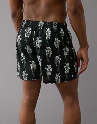 AEO Men's Glow-In-The-Dark Skull Halloween Stretch Boxer Short