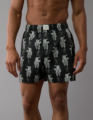 AEO Men's Glow-In-The-Dark Skull Halloween Stretch Boxer Short