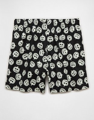 Мужские брюки American Eagle AEO Men's Pumpkin Glow-In-The-Dark Halloween Stretch Boxer Short — фото 4