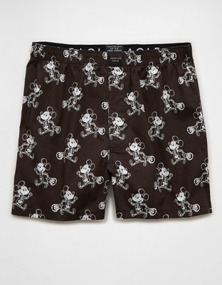 AEO Mens Mickey Mouse Skeleton Halloween Stretch Boxer Short