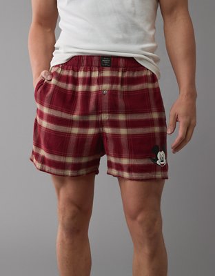 AEO Men's Mickey Plaid Stretch Boxer Short