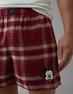 AEO Men's Mickey Plaid Stretch Boxer Short