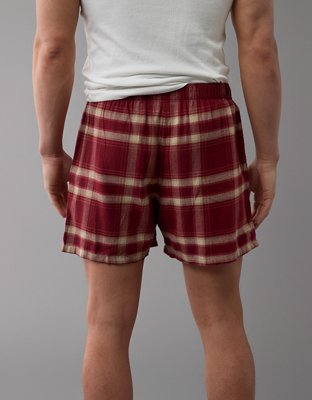 AEO Men's Mickey Plaid Stretch Boxer Short