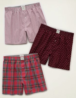 AEO Men's Stretch Cotton Boxer Short 3-Pack